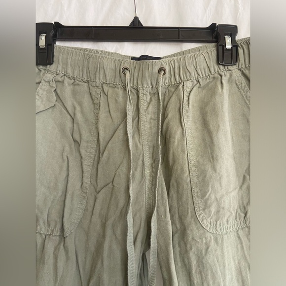 Rachel Zoe Sage Green 100% Linen Pants Cargo Size Small - Picture 7 of 14